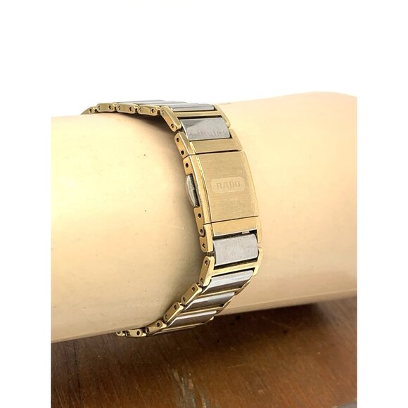 Rado Womens Watch 153.0383.3 Diastar Swiss Quartz Silver Dial Two Tone Tank 18mm - Picture 9 of 13